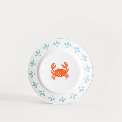 KAOMA Dessert Plate with Crab Motif - 21 cm Stoneware