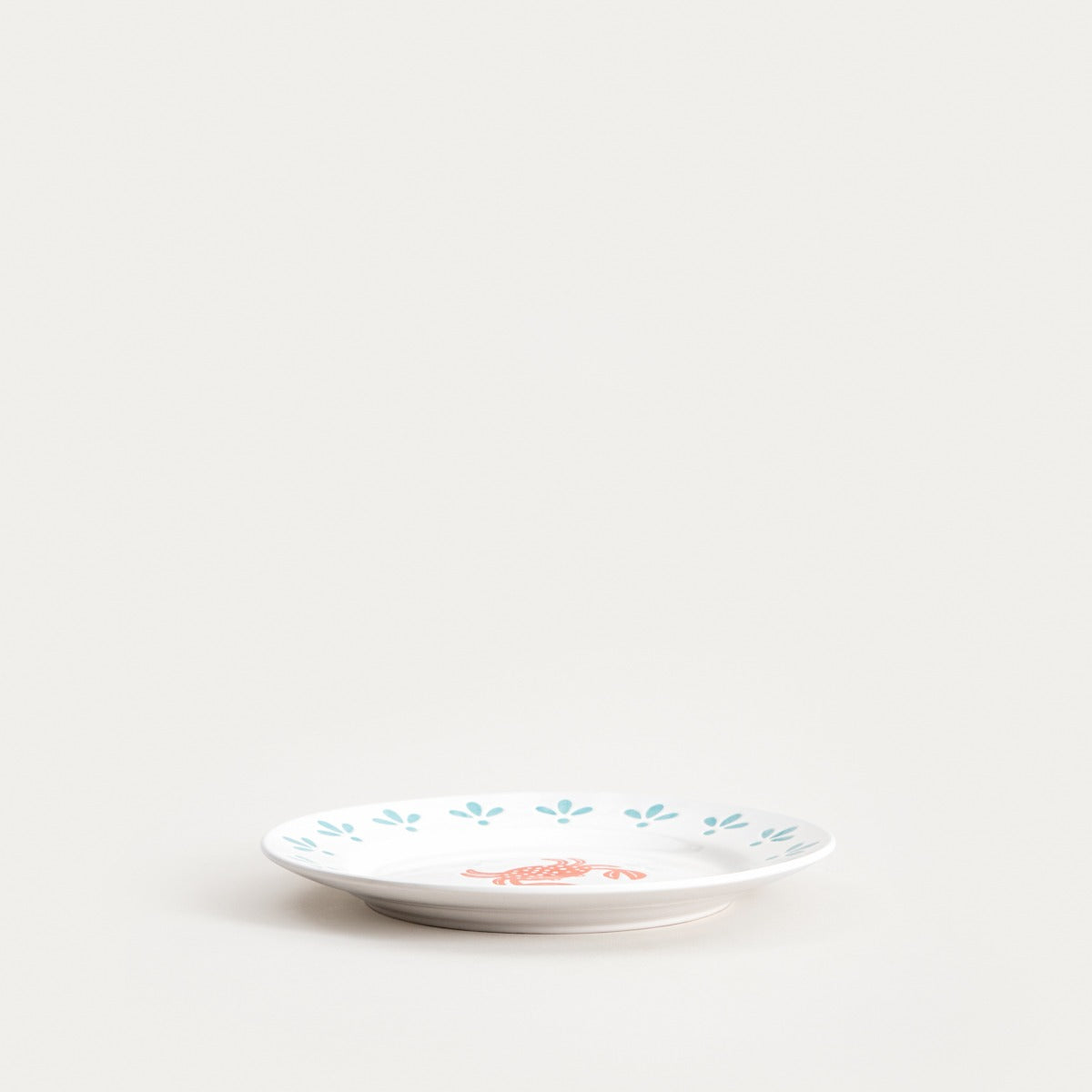 KAOMA Dessert Plate with Crab Motif - 21 cm Stoneware