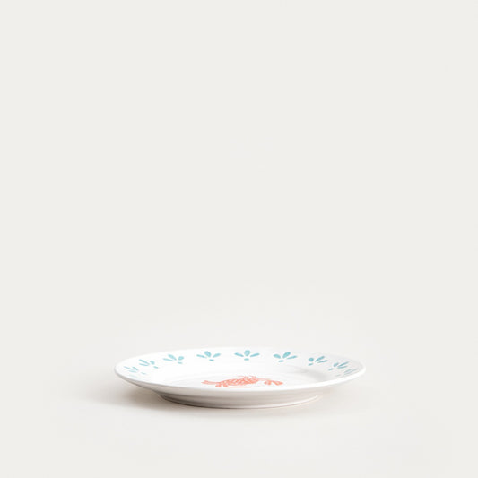 KAOMA Dessert Plate with Crab Motif - 21 cm Stoneware