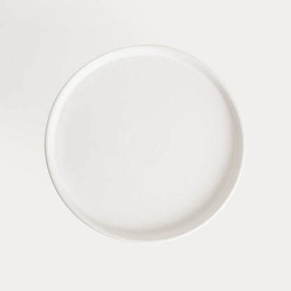 AFFI Ceramic Serving Platter White with Navy Blue Leg 25x25x9cm