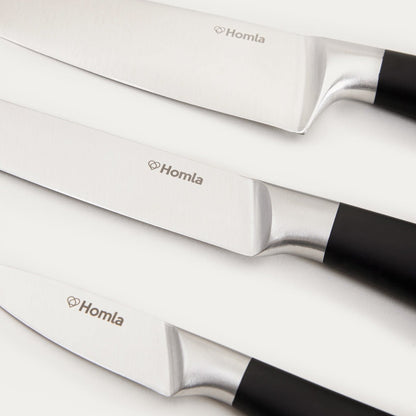 LIBA 3-Piece Knife Set with Black Handle