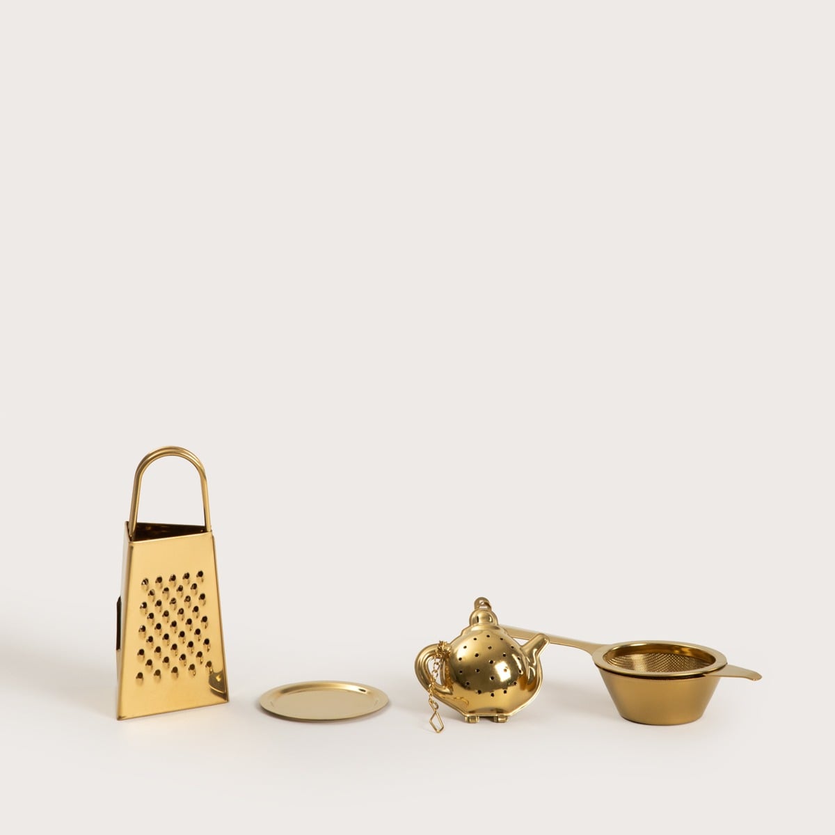 JALO 3-Piece Tea Accessories Set - Stainless Steel, Gold Finish