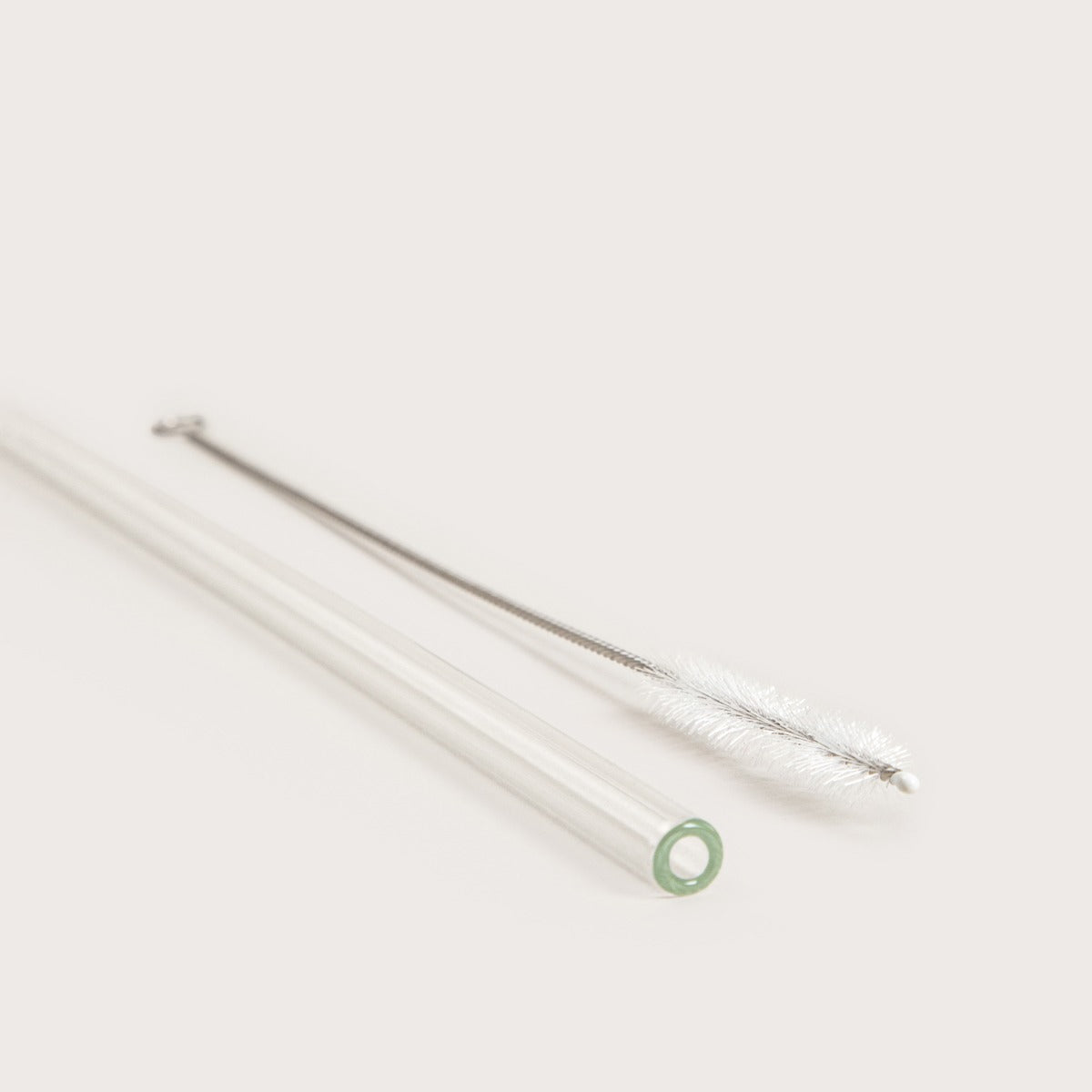 ALCOLE Glass Straw Set with Cleaner, 2 Pieces, 26 cm
