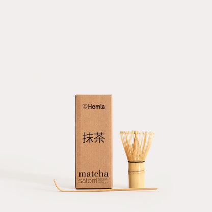 SATORRI Matcha Tea Set with Bamboo Broom and Measuring Cup
