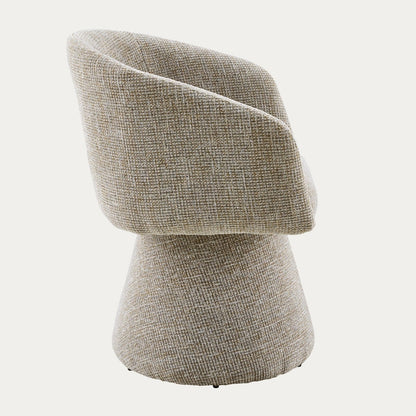 SVEP Swivel Armchair in Grey-Brown Fabric