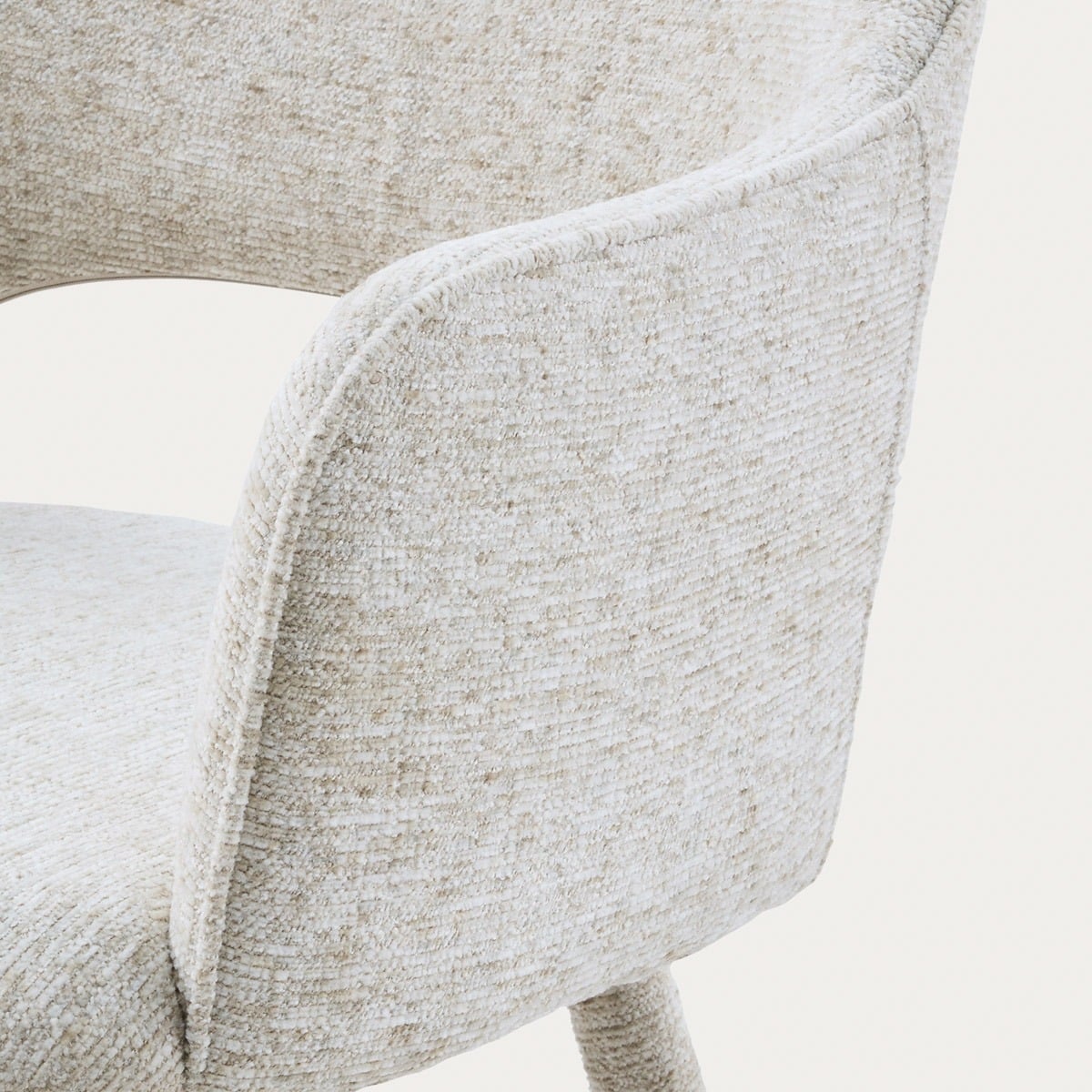 CONTE Chair in Beige Fabric - Durable & Comfortable Seating