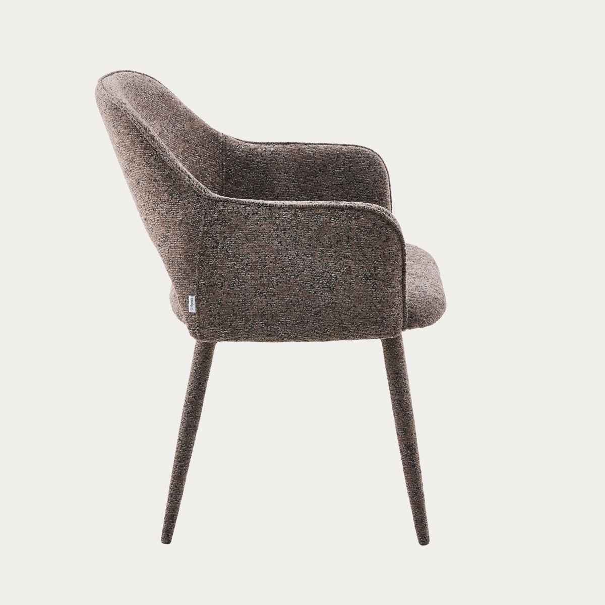 CONTE Fabric Brown Chair with Metal Frame