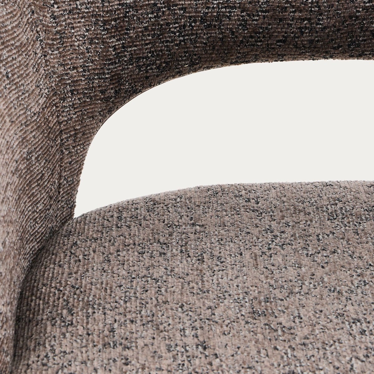 CONTE Fabric Brown Chair with Metal Frame