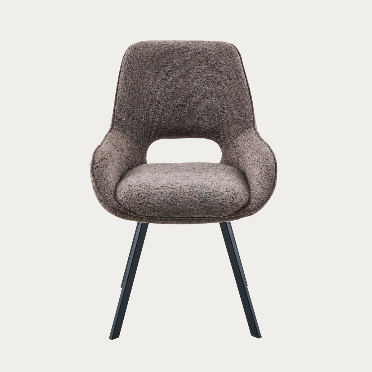 ALAGI Fabric Brown Chair with Metal Frame
