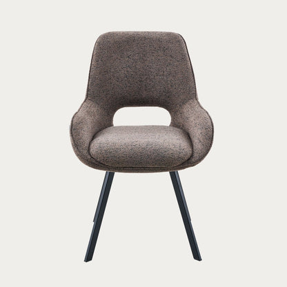 ALAGI Fabric Brown Chair with Metal Frame