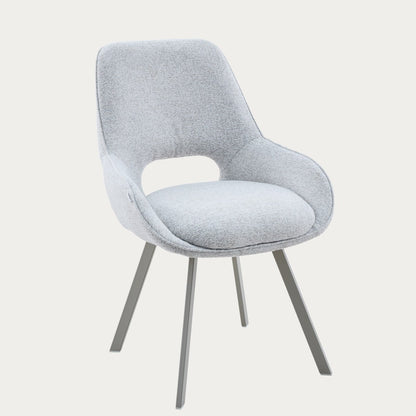 ALAGI Fabric Grey Chair with Metal Frame and Polyurethane Padding