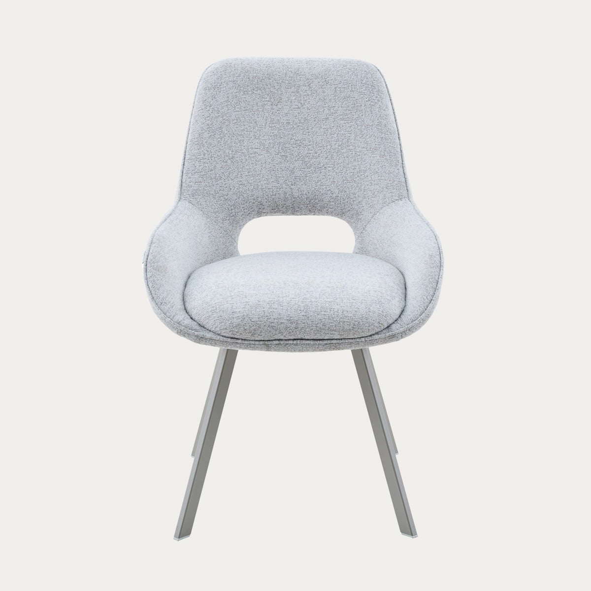ALAGI Fabric Grey Chair with Metal Frame and Polyurethane Padding