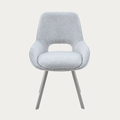 ALAGI Fabric Grey Chair with Metal Frame and Polyurethane Padding