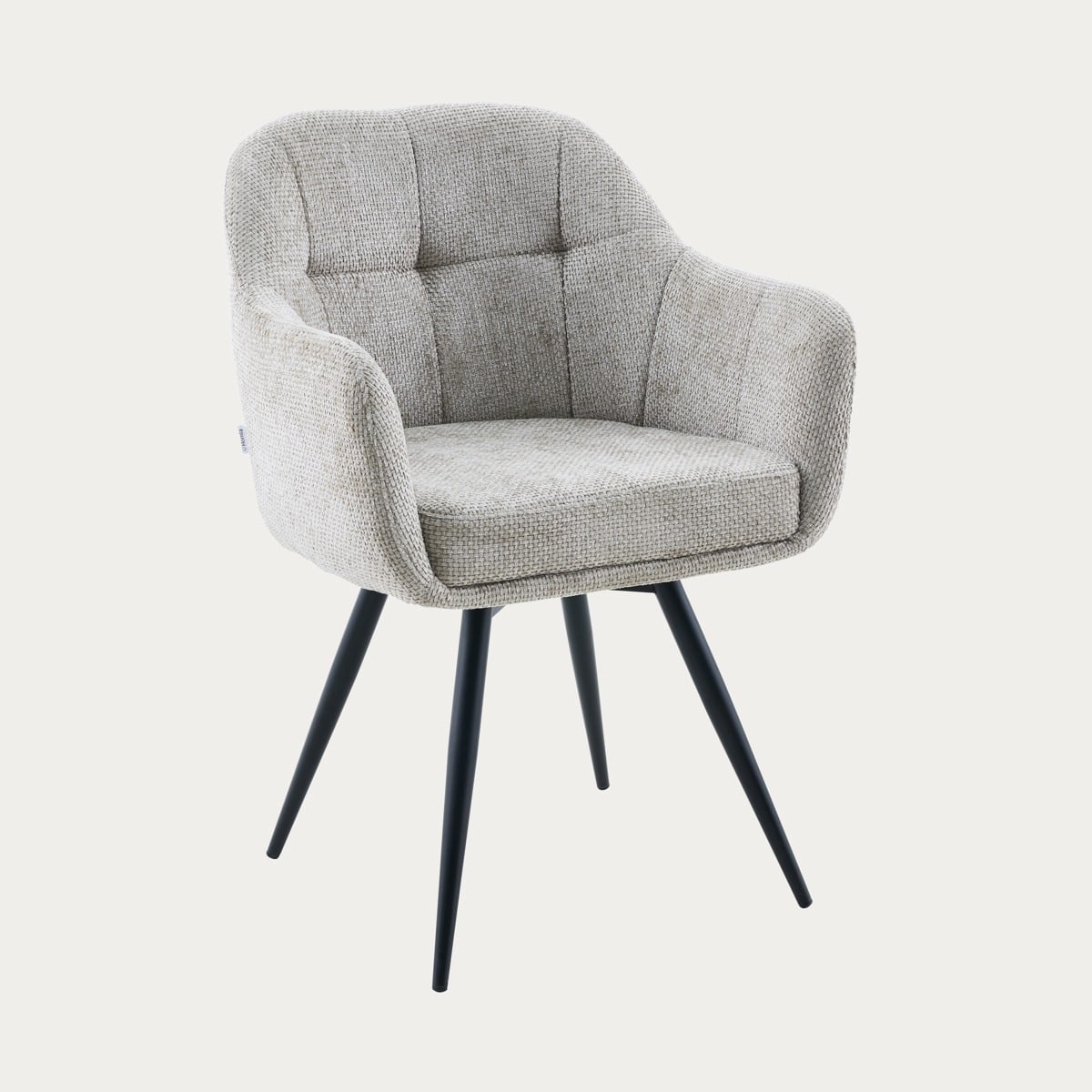 COMODO Swivel Chair in Beige Fabric
