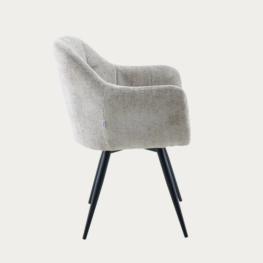 COMODO Swivel Chair in Beige Fabric