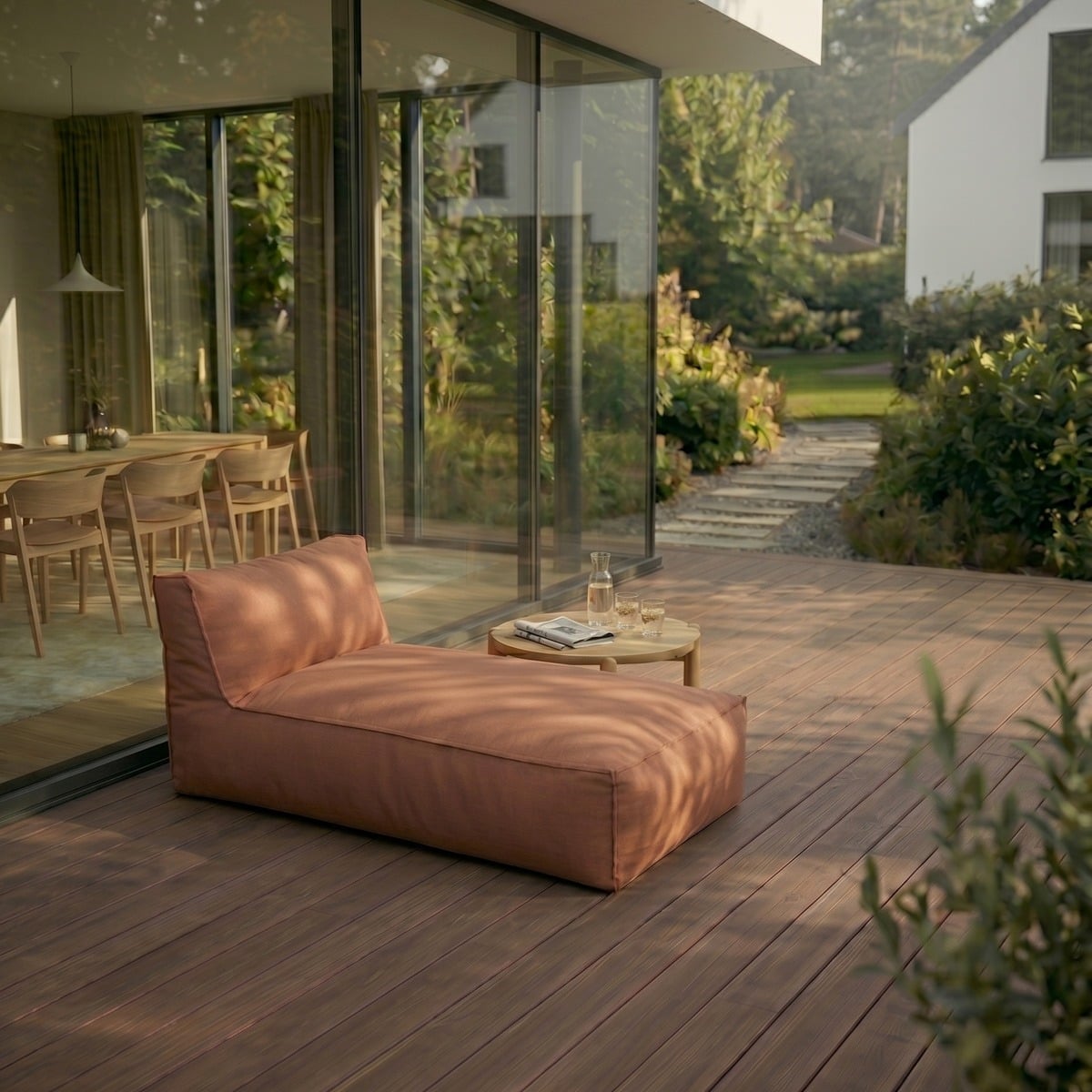 BAGSY Brick Red Couch 95x175x80 cm