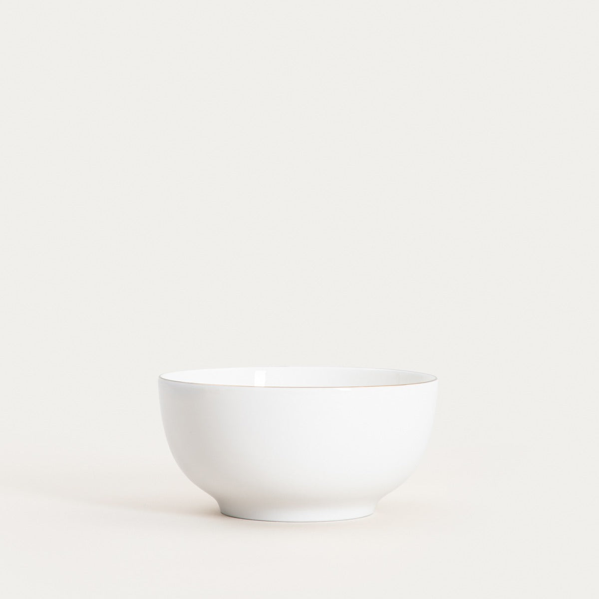 AUROO Ceramic Bowl with Gold Rim - 14 cm Porcelain