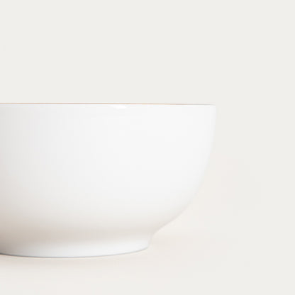 AUROO Ceramic Bowl with Gold Rim - 14 cm Porcelain