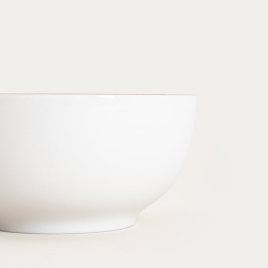 AUROO Ceramic Bowl with Gold Rim - 14 cm Porcelain