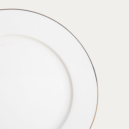 AUROO Dinner Plate with Golden Rim 26 cm