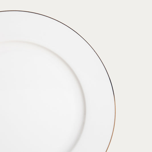 AUROO Dinner Plate with Golden Rim 26 cm