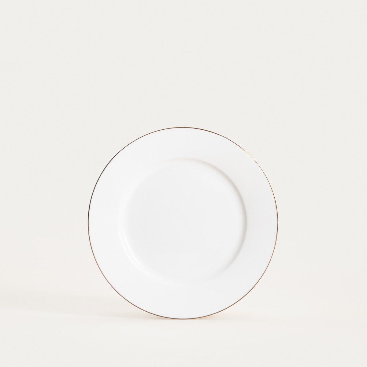 AUROO Dessert Plate with Gold Rim - 19 cm Porcelain