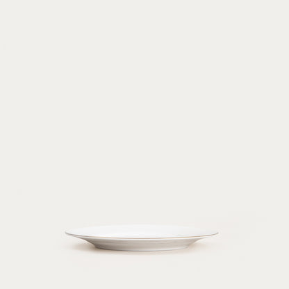 AUROO Dessert Plate with Gold Rim - 19 cm Porcelain