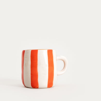 TORRIT Orange Stripes Ceramic Mug 0.1L
