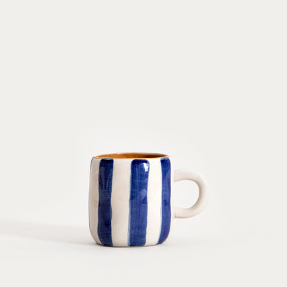 TORRIT Navy Blue Striped Ceramic Mug 0.1L
