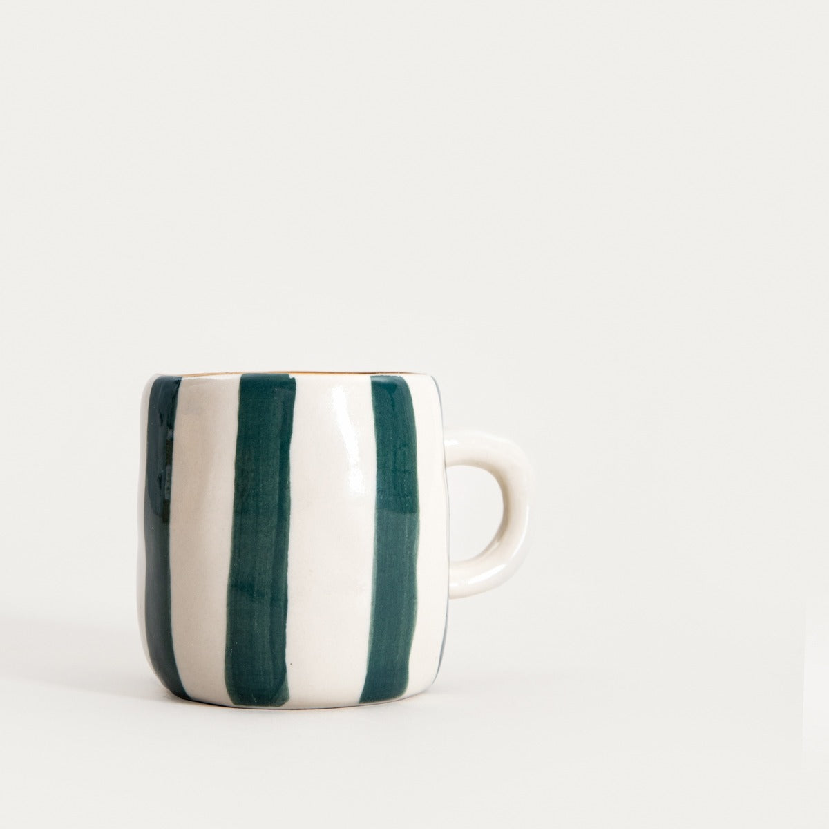 TORRIT Green Striped Ceramic Mug 0.1L
