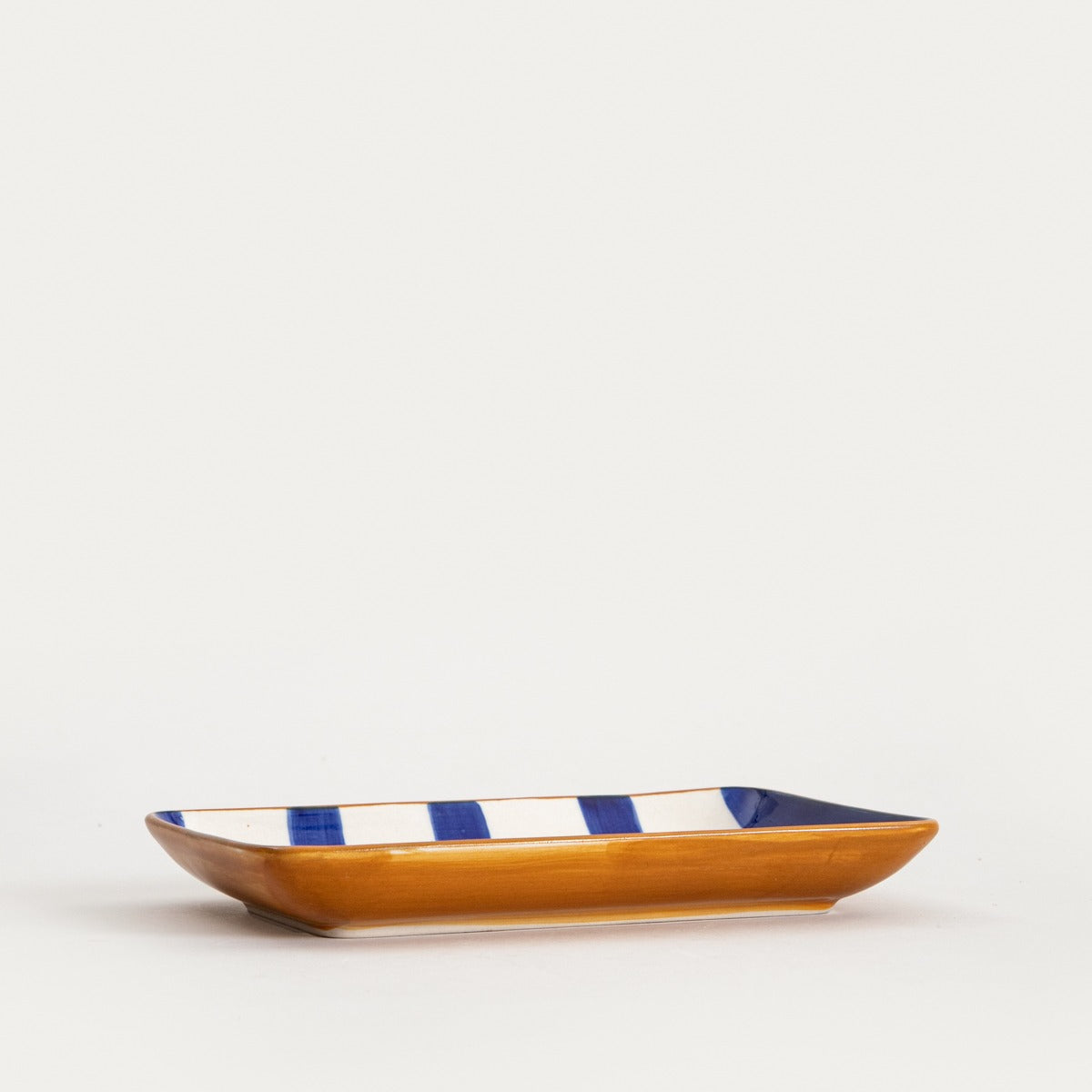 Torrit Navy Blue Striped Plate 19x12 cm