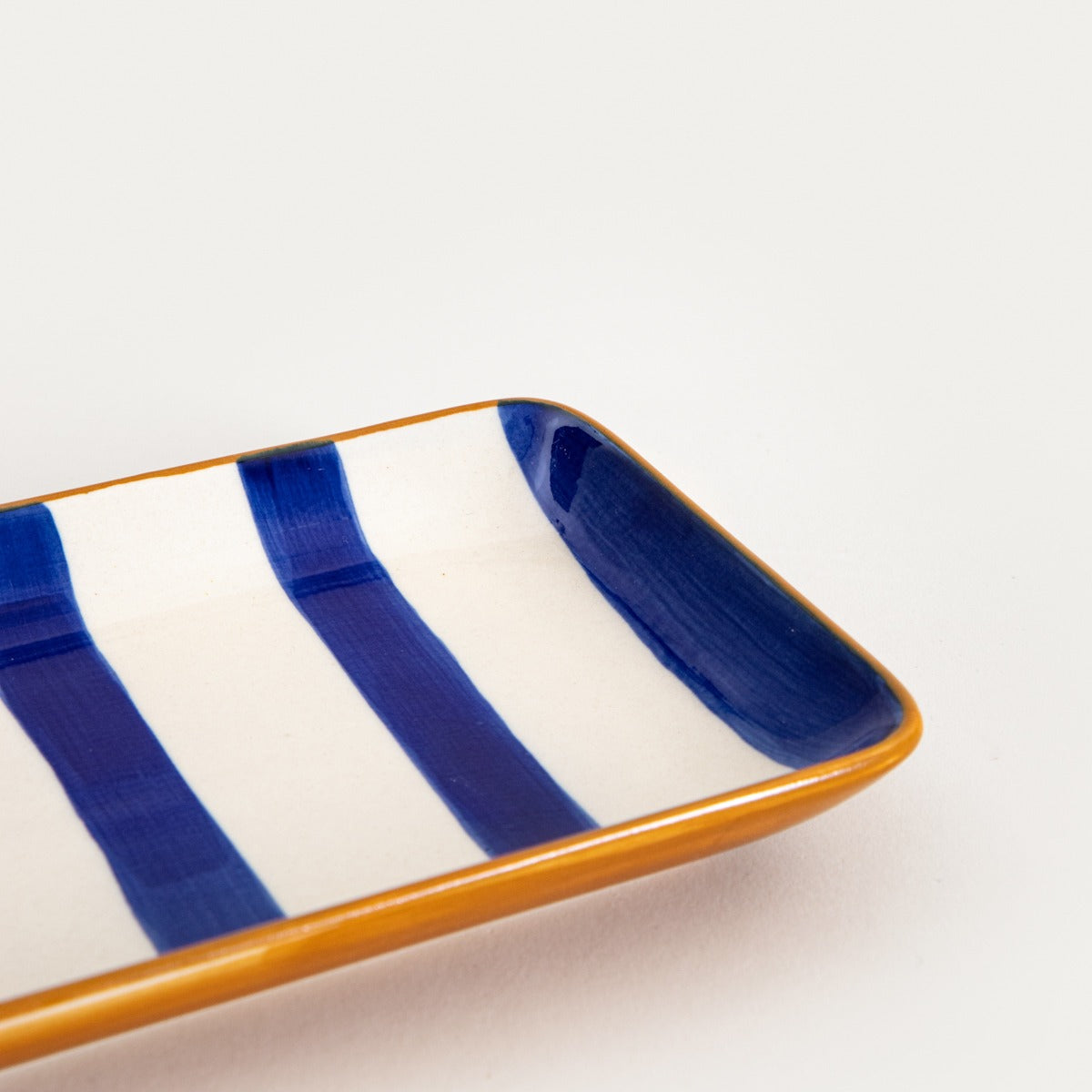 Torrit Navy Blue Striped Plate 19x12 cm