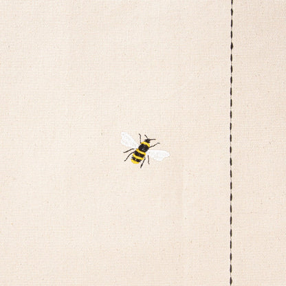 BIENA Cotton Table Runner with Embroidered Bees 40x160cm