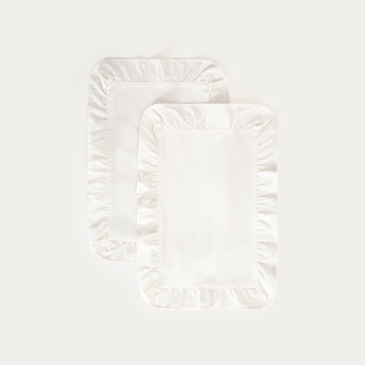 KALLIOPE Ecru Table Mats with Decorative Frill, Set of 2