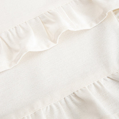 KALLIOPE Ecru Table Mats with Decorative Frill, Set of 2