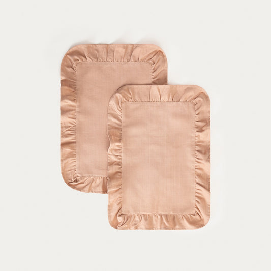 KALLIOPE Beige Table Mats with Decorative Frill, Set of 2