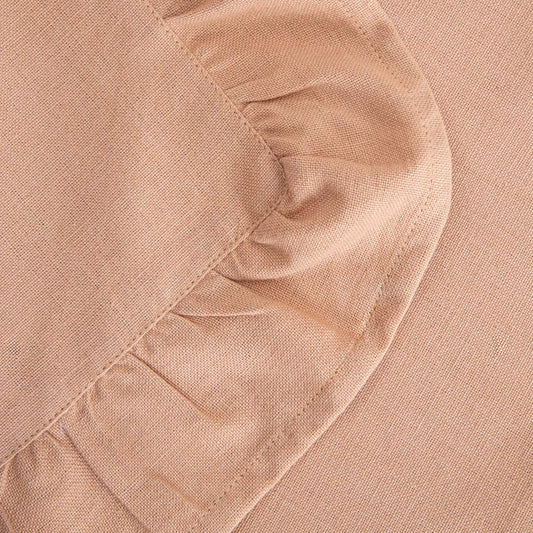 KALLIOPE Beige Table Mats with Decorative Frill, Set of 2