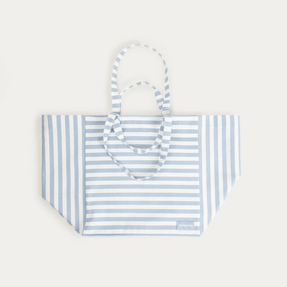 TAVI Blue Striped Cotton Beach Bag