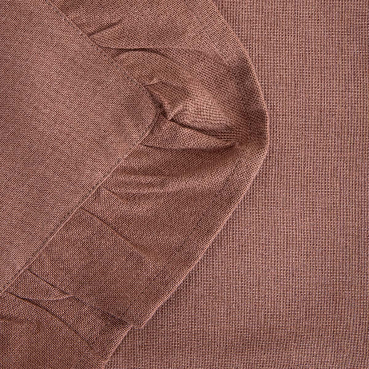 KALLIOPE Brown Table Mats with Decorative Frill, Set of 2