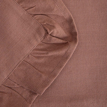 KALLIOPE Brown Table Mats with Decorative Frill, Set of 2