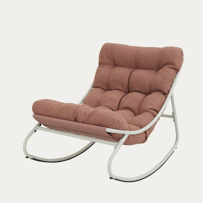 TIVOLI Rocking Chair Beige with Brick-Red Cushions