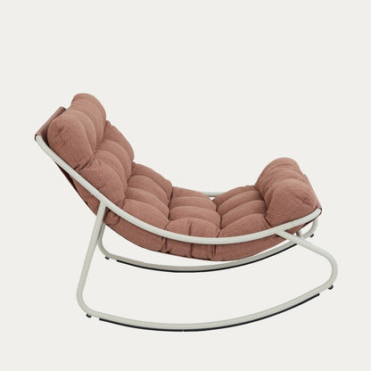 TIVOLI Rocking Chair Beige with Brick-Red Cushions
