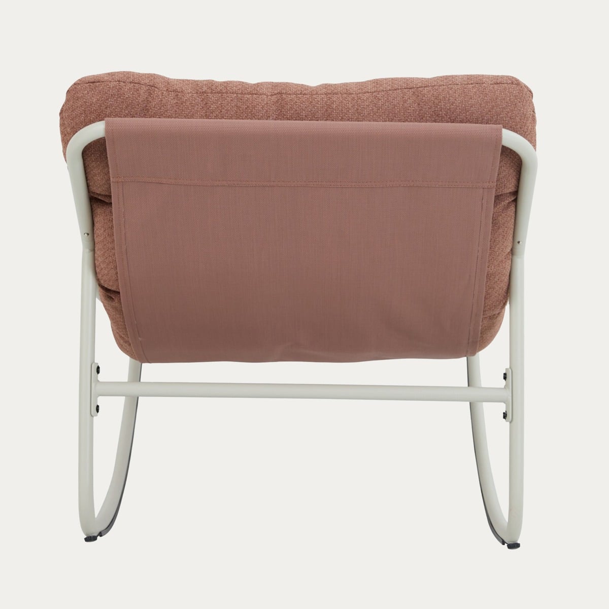 TIVOLI Rocking Chair Beige with Brick-Red Cushions