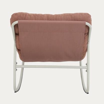 TIVOLI Rocking Chair Beige with Brick-Red Cushions