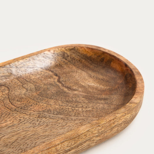 KESAR MANGO Oblong Serving Platter 45x14 cm Natural Wood