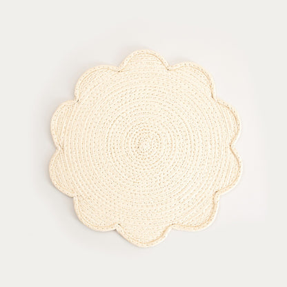 TALA Ecru Table Mats Set of 2 - 38cm Round Dining Pads