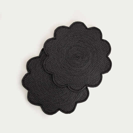 TALA Black Table Mats Set of 2, 38cm