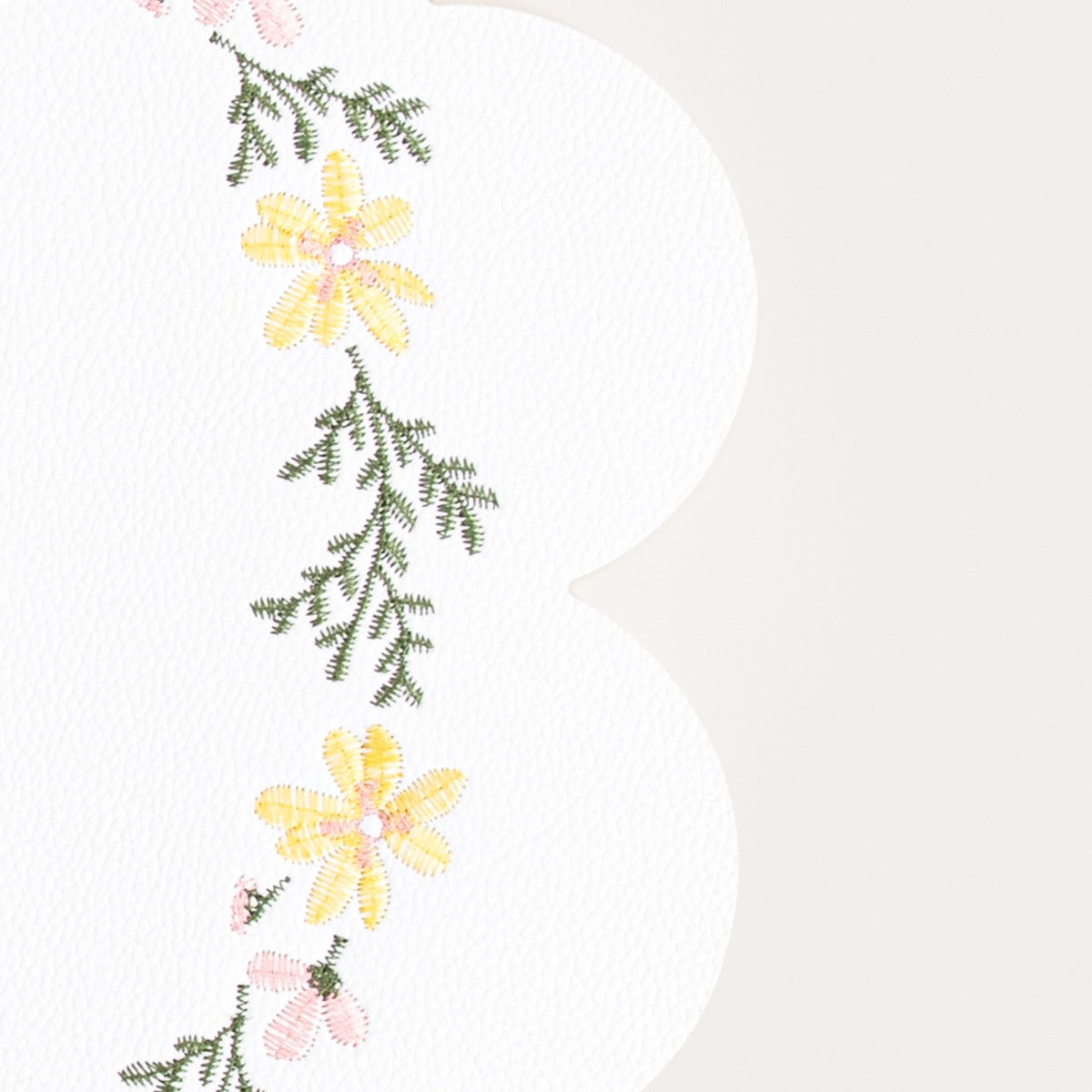 FLORIVA Ecru Table Mats with Decorative Embroidery, Set of 2, 38cm