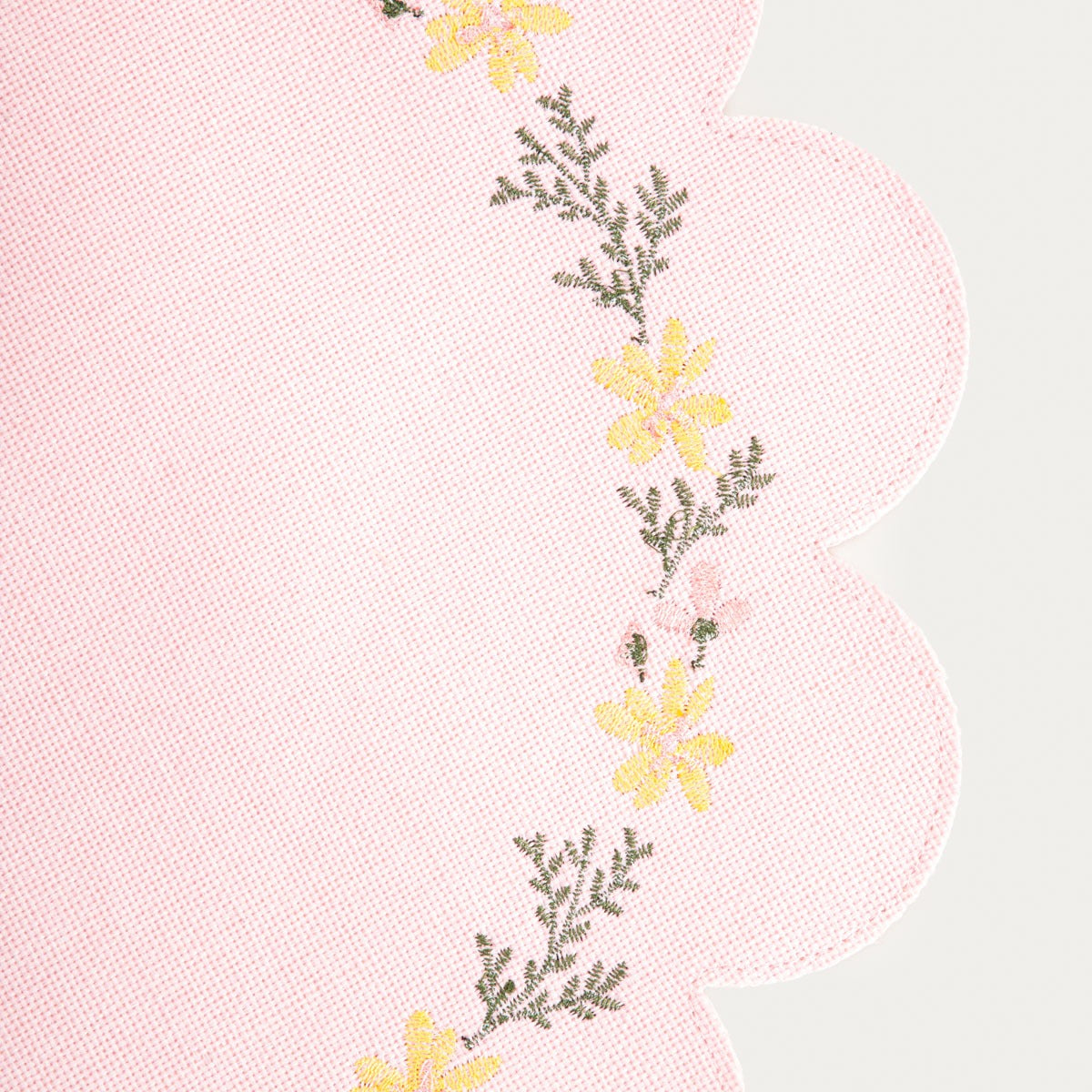 Florea Pink Embroidered Table Mats Set of 2 - 38cm