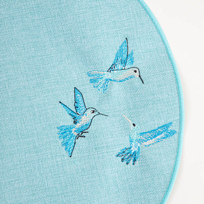 ISOLINA Table Mats with Embroidered Hummingbirds, Set of 2, 38cm